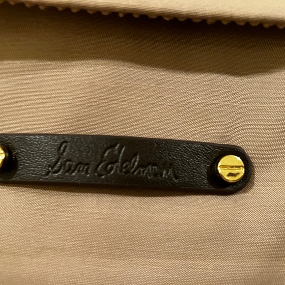 NEW Sam Edelman Double Breasted Belted Tan Trench Coat Cotton Blend L - Picture 2 of 13